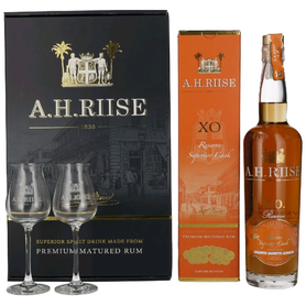 A.H. Riise XO Reserve Superior cask + 2x sklenička